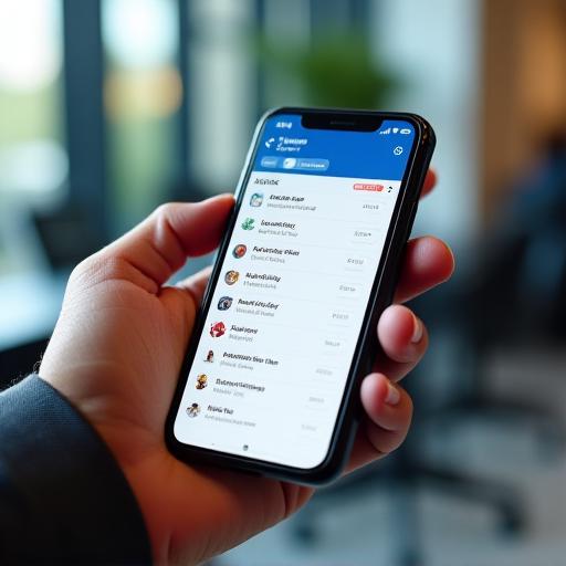 Telefono smartphone con app di calendario aperta